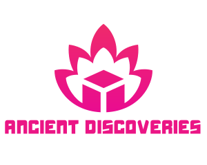 Pink Lotus Cube logo design