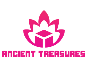 Pink Lotus Cube logo design