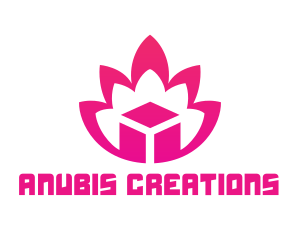 Pink Lotus Cube logo design