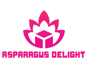 Pink Lotus Cube logo design