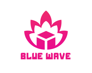 Pink Lotus Cube logo design