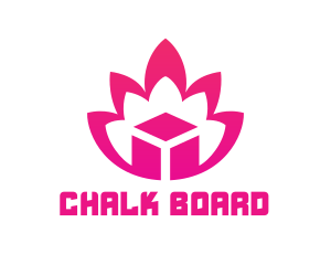 Pink Lotus Cube logo design