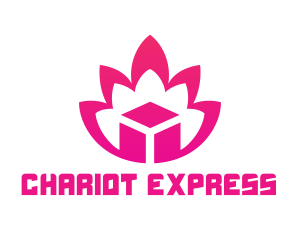 Pink Lotus Cube logo design