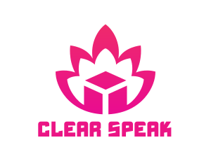 Pink Lotus Cube logo design