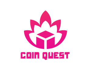 Pink Lotus Cube logo design