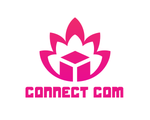 Pink Lotus Cube logo design