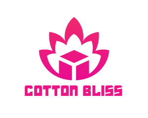 Pink Lotus Cube logo design