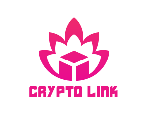 Pink Lotus Cube logo design