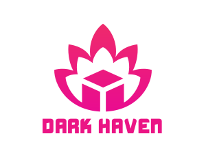 Pink Lotus Cube logo design