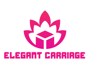 Pink Lotus Cube logo design