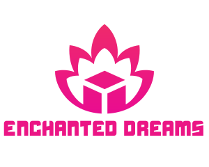 Pink Lotus Cube logo design