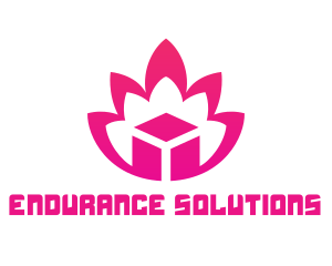 Pink Lotus Cube logo design