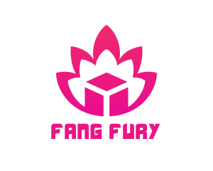 Pink Lotus Cube logo design