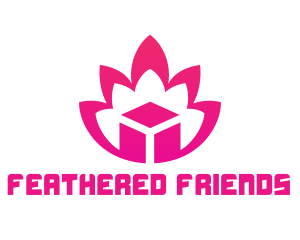 Pink Lotus Cube logo design