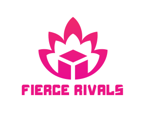 Pink Lotus Cube logo design