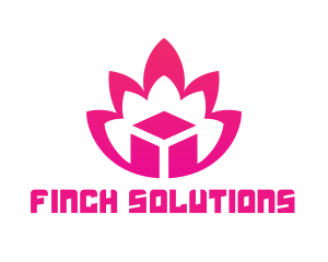 Pink Lotus Cube logo design