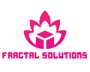 Pink Lotus Cube logo design