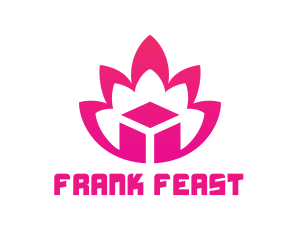 Pink Lotus Cube logo design