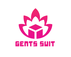 Pink Lotus Cube logo design