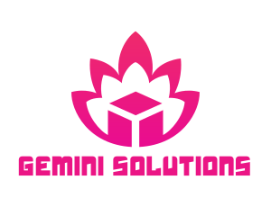 Pink Lotus Cube logo design