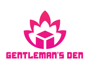 Pink Lotus Cube logo design