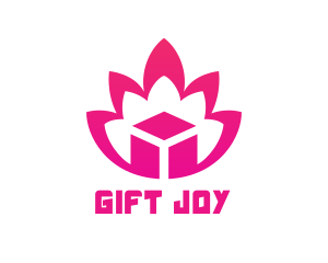 Pink Lotus Cube logo design