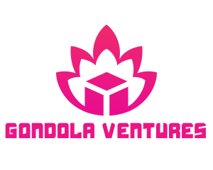 Pink Lotus Cube logo design