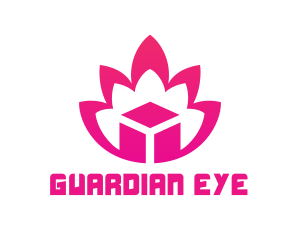 Pink Lotus Cube logo design