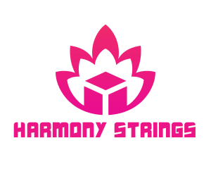 Pink Lotus Cube logo design