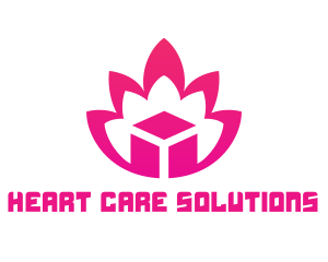 Pink Lotus Cube logo design