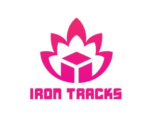 Pink Lotus Cube logo design