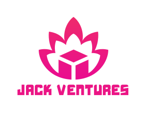 Pink Lotus Cube logo design