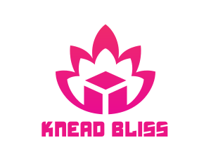 Pink Lotus Cube logo design