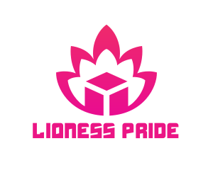 Pink Lotus Cube logo design