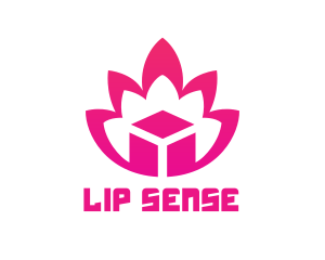 Pink Lotus Cube logo design