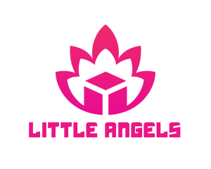 Pink Lotus Cube logo design