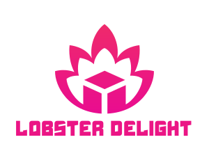 Pink Lotus Cube logo design