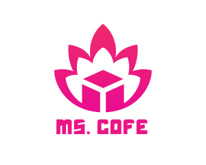 Pink Lotus Cube logo design