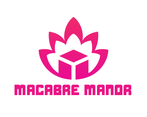 Pink Lotus Cube logo design