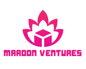 Pink Lotus Cube logo design