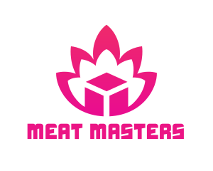 Pink Lotus Cube logo design