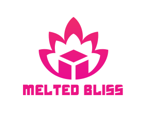 Pink Lotus Cube logo design