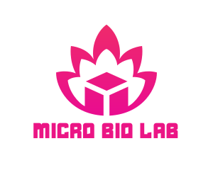 Pink Lotus Cube logo design