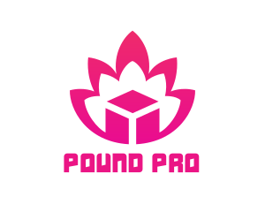 Pink Lotus Cube logo design