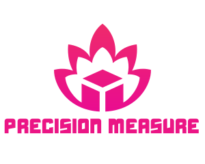 Pink Lotus Cube logo design