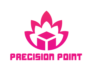 Pink Lotus Cube logo design