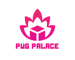 Pink Lotus Cube logo design