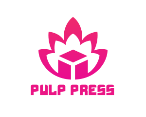 Pink Lotus Cube logo design