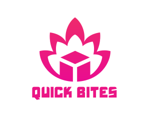 Pink Lotus Cube logo design