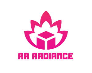 Pink Lotus Cube logo design